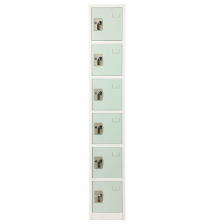 ADIROFFICE Large 6 Door Locker, Misty Green ADI629-206-MGRN